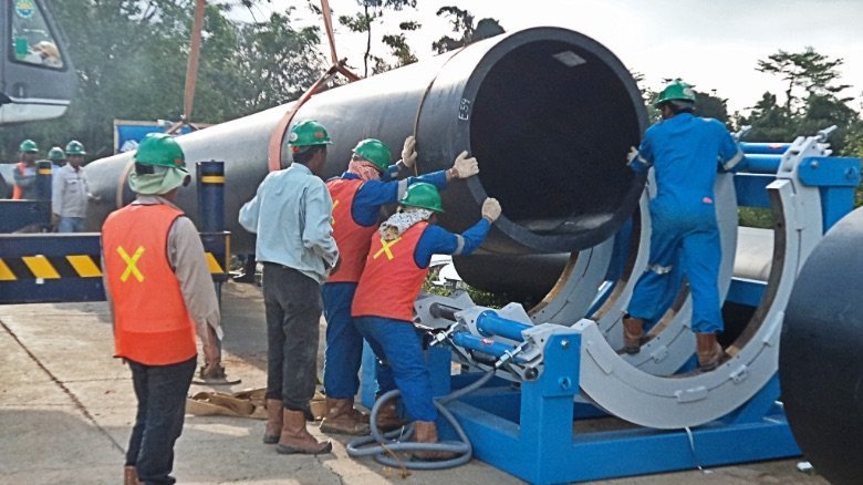 Welding on-site with a WIDOS 16000