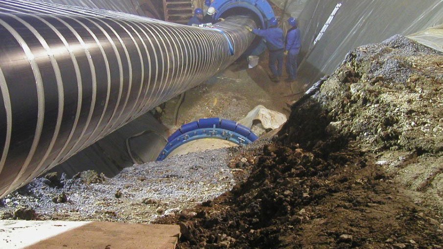 Großrohr aus PE 100 in Lonsee-Halzhausen (D) für Trinkwasserleitung