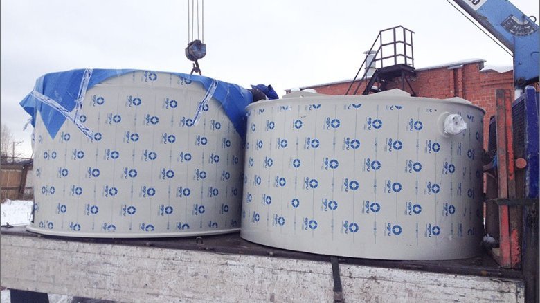 Four of the eight tanks had to be assembled directly on the job site.
