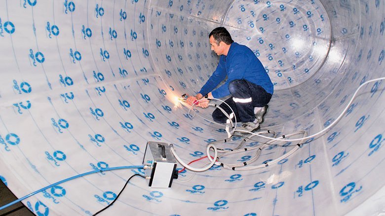 Verschweißen der PVDF Platten.