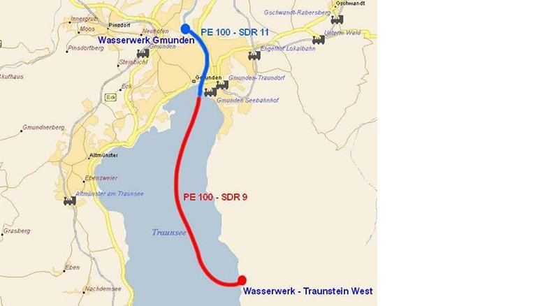 Installation plan of the PE 100 potable water pipeline
