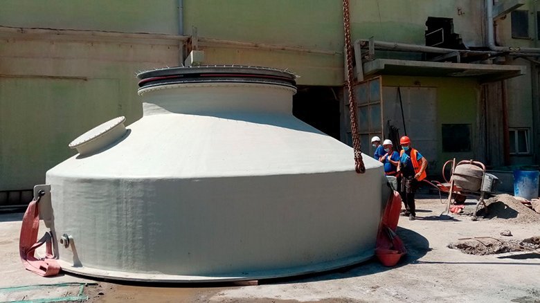 FRP part in PP and handling/manipulation on site