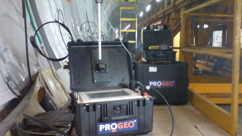 Measuring equipment to check tunnel liner after installation