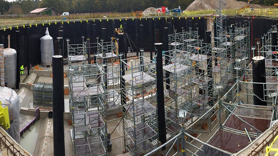 AGRU Betonschutz aus PE Abwassertank