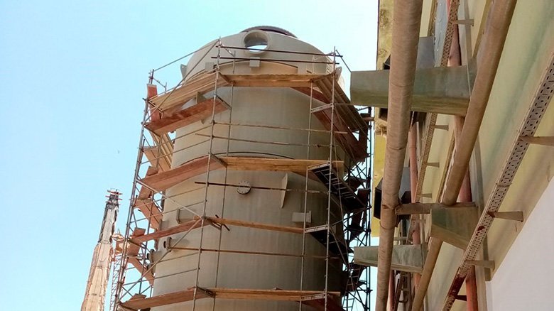 Scrubber in PP and high weight components in PP